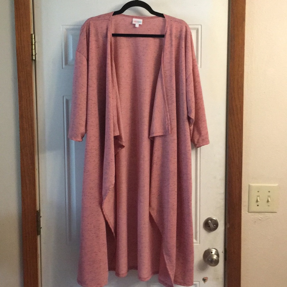New Lularoe Salmon w Gray Black 18 20 22 L Shirley